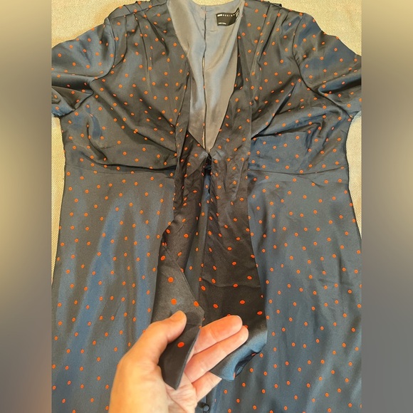 ASOS Design Maternity Tie Front Midi Dress with Button Detail Size 16 - Picture 16 of 16